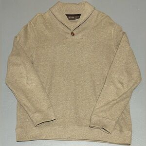 Tasso Elba Premium Collared Taupe Sweater